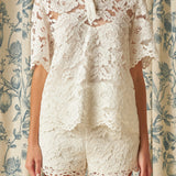 Lace Half Sleeves Top