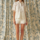 Lace Half Sleeves Top