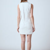 Black Combo Sleeveless Mini Dress