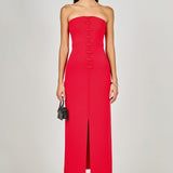 Lola Bow Accent Tube Midi Dress