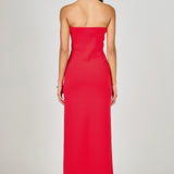 Lola Bow Accent Tube Midi Dress