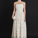 3D Floral Sleeveless Midi Dress