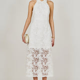 Lace Halter Midi Dress