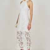 Lace Halter Midi Dress