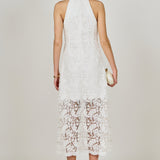 Lace Halter Midi Dress