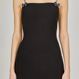 Rhinestone Bow Mini Dress