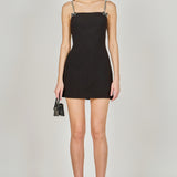 Rhinestone Bow Mini Dress