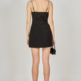 Rhinestone Bow Mini Dress