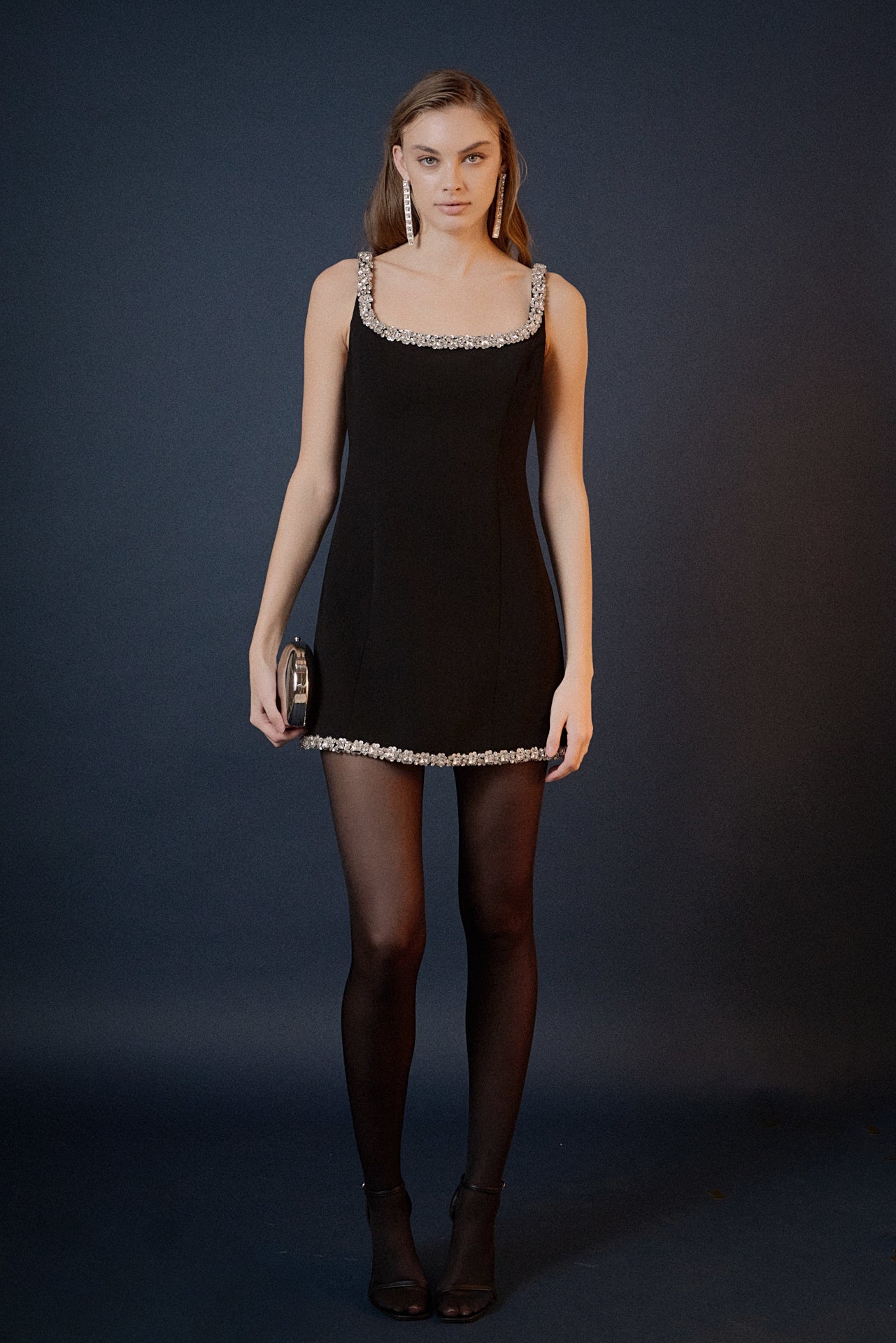 Alessia Rhinestone Tape Mini Dress Endless Rose Alessia Rhinestone Tape Mini Dress Endless Rose