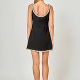 Alessia Rhinestone Tape Mini Dress