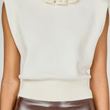 Gia Knitted Chain Detail Sleeveless Top