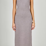 Gia Knitted Chain Detail Sleeveless Midi Dress