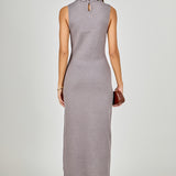 Gia Knitted Chain Detail Sleeveless Midi Dress