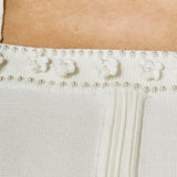 Flower and Pearl Trim Knit Top