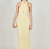 Stretchy Halter Neck Midi Dress