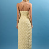 Stretchy Halter Neck Midi Dress