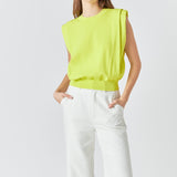 Powder Shoulder Sleeveless Top