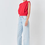 Powder Shoulder Sleeveless Top