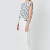 Striped Padded Sleeveless Top
