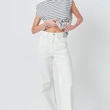 Striped Padded Sleeveless Top