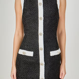 Tweed Sleeveless Mini Dress