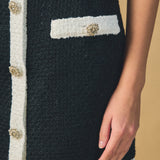 Tweed Sleeveless Mini Dress