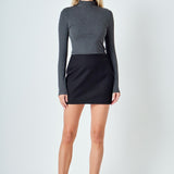 Twill Mini Skirt