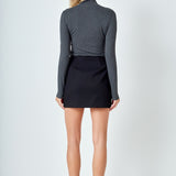 Twill Mini Skirt