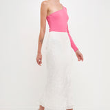 One Shoulder Ribbed Knit Bodysuit