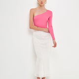 One Shoulder Ribbed Knit Bodysuit