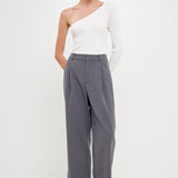 One Shoulder Ribbed Knit Bodysuit