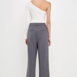 One Shoulder Ribbed Knit Bodysuit