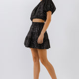 Sequins Voluminious Crop Top