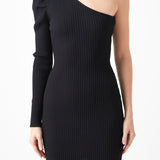 Puff Sleeve One Shoulder Dress