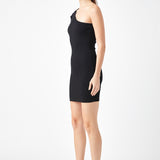 Puff Sleeve One Shoulder Dress