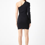 Puff Sleeve One Shoulder Dress