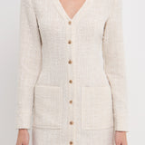 Textured Button Down Dress