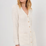 Textured Button Down Dress