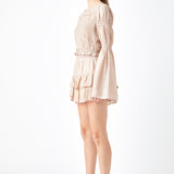Smocked Waist Skort with Ruffle