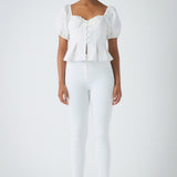 Corset Top with Pleats