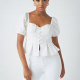 Corset Top with Pleats