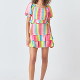 Ombre Stripe Smocked Top