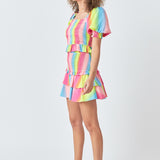 Ombre Stripe Smocked Top