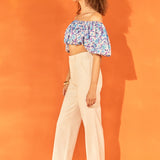 Floral Satin Effect Crop Top