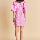 Floral Print Mini Dress with Button Detail