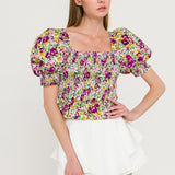 Floral Smocked Top