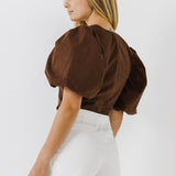 Puff Sleeve Crop Top