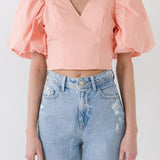 Puff Sleeve Crop Top