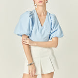 Puff Sleeve Crop Top
