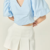 Puff Sleeve Crop Top